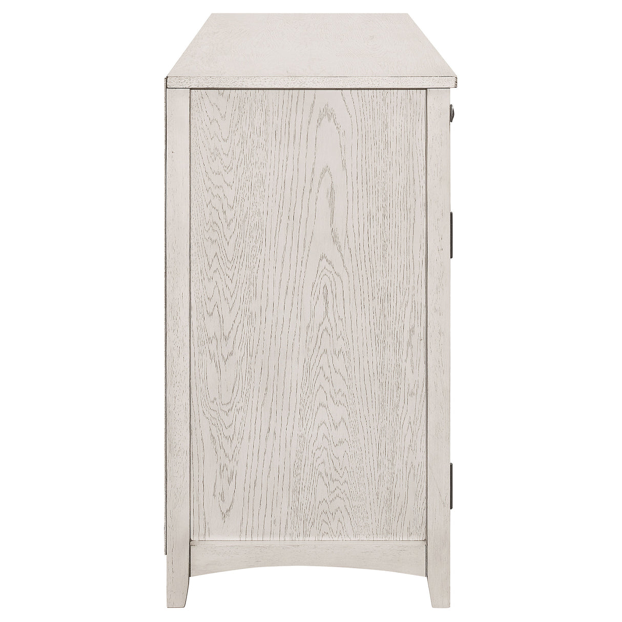 Sideboard - Kirby 3-drawer Rectangular Server with Adjustable Shelves Natural and Rustic Off White