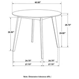 Round Dining Table - Breckenridge Round Dining Table Matte White and Natural Oak