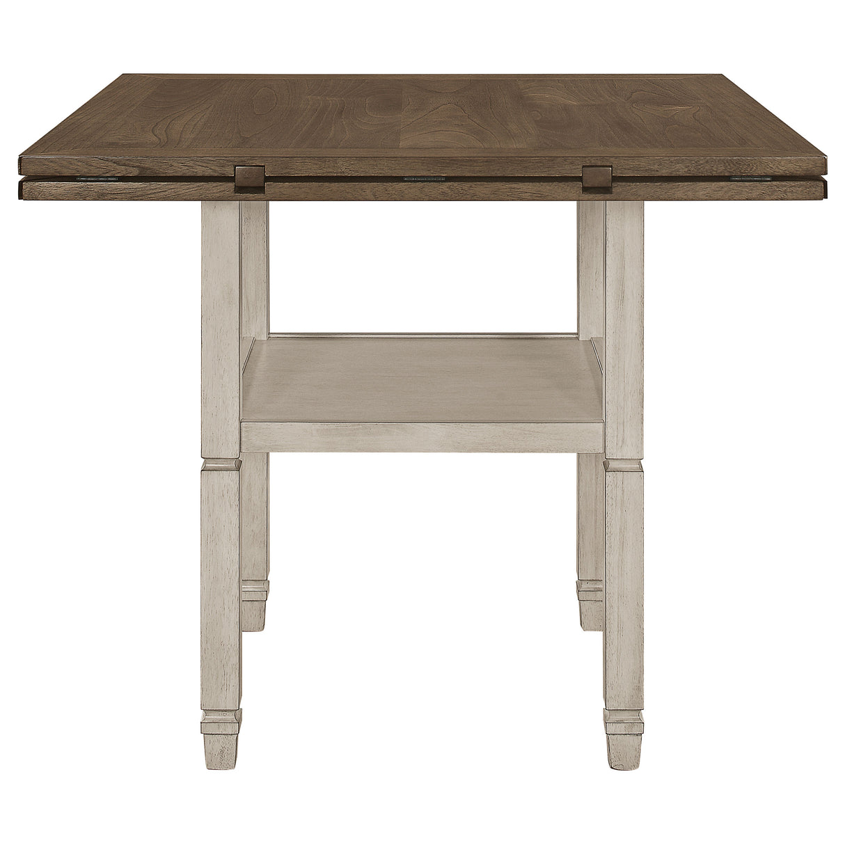 Counter Height Dining Table - Sarasota Counter Height Table with Shelf Storage Nutmeg and Rustic Cream