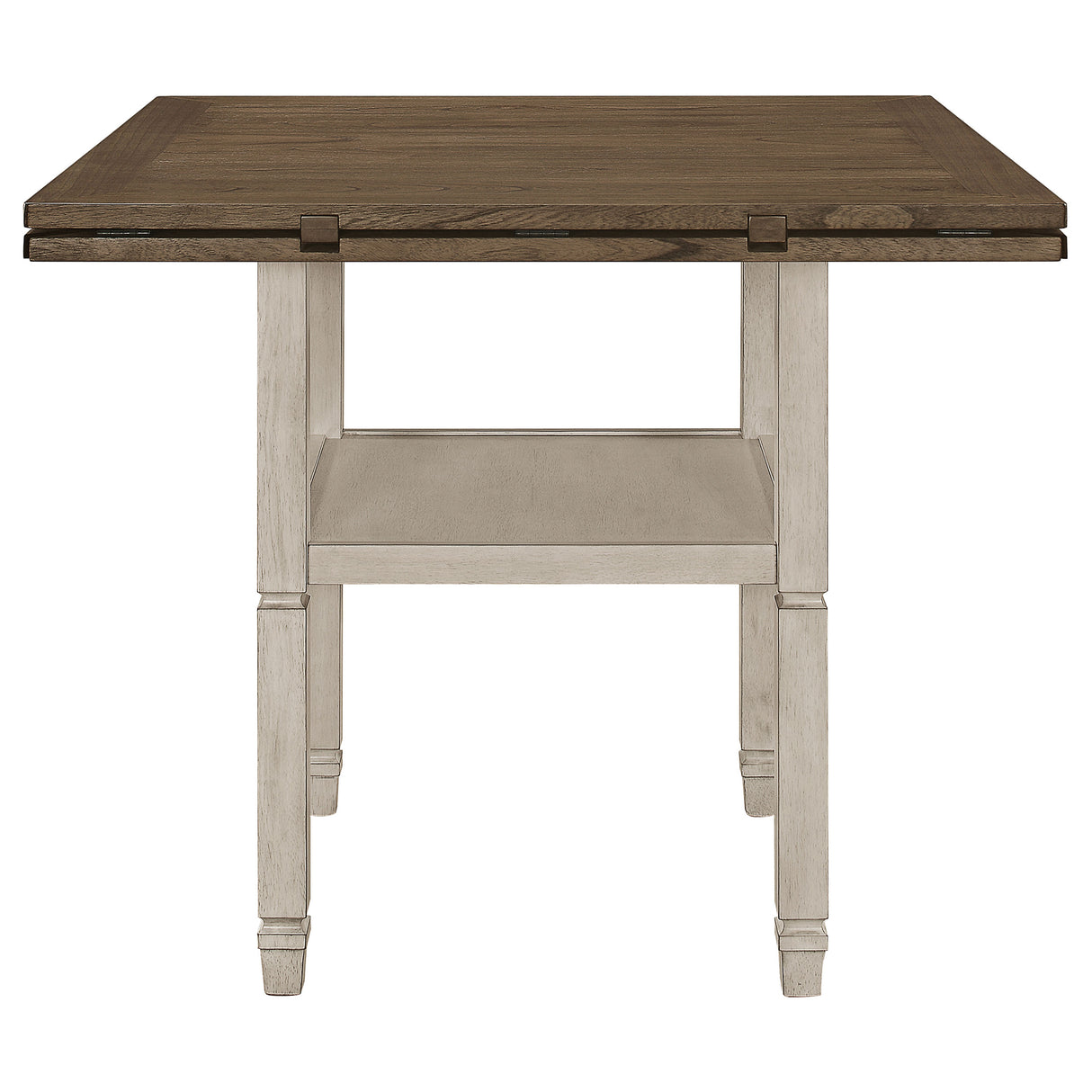 Counter Height Dining Table - Sarasota Counter Height Table with Shelf Storage Nutmeg and Rustic Cream