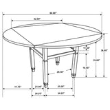 Counter Height Dining Table - Sarasota Counter Height Table with Shelf Storage Nutmeg and Rustic Cream