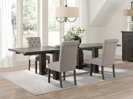 Calandra 5 - piece Rectangular Dining Set with Extension Leaf Vintage Java and Beige - 192951 - S5B - image - 1