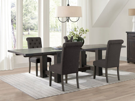 Calandra 5 - piece Rectangular Dining Set with Extension Leaf Vintage Java and Grey - 192951 - S5G - image - 1