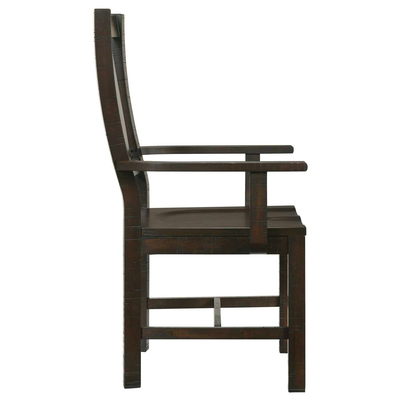 Arm Chair - Calandra Slat Back Arm Chairs Vintage Java (Set of 2)