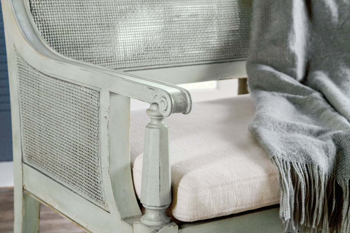 Charleston Bench - Light Blue / Beige by Hooker Furniture - View 3