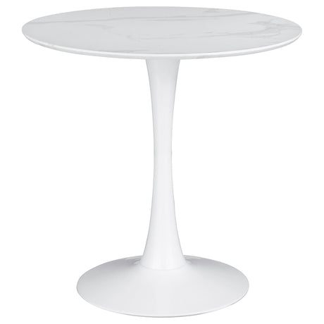 Dining Table - Arkell 30-inch Round Pedestal Dining Table White