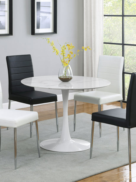 Dining Table - Arkell 40-inch Round Pedestal Dining Table White