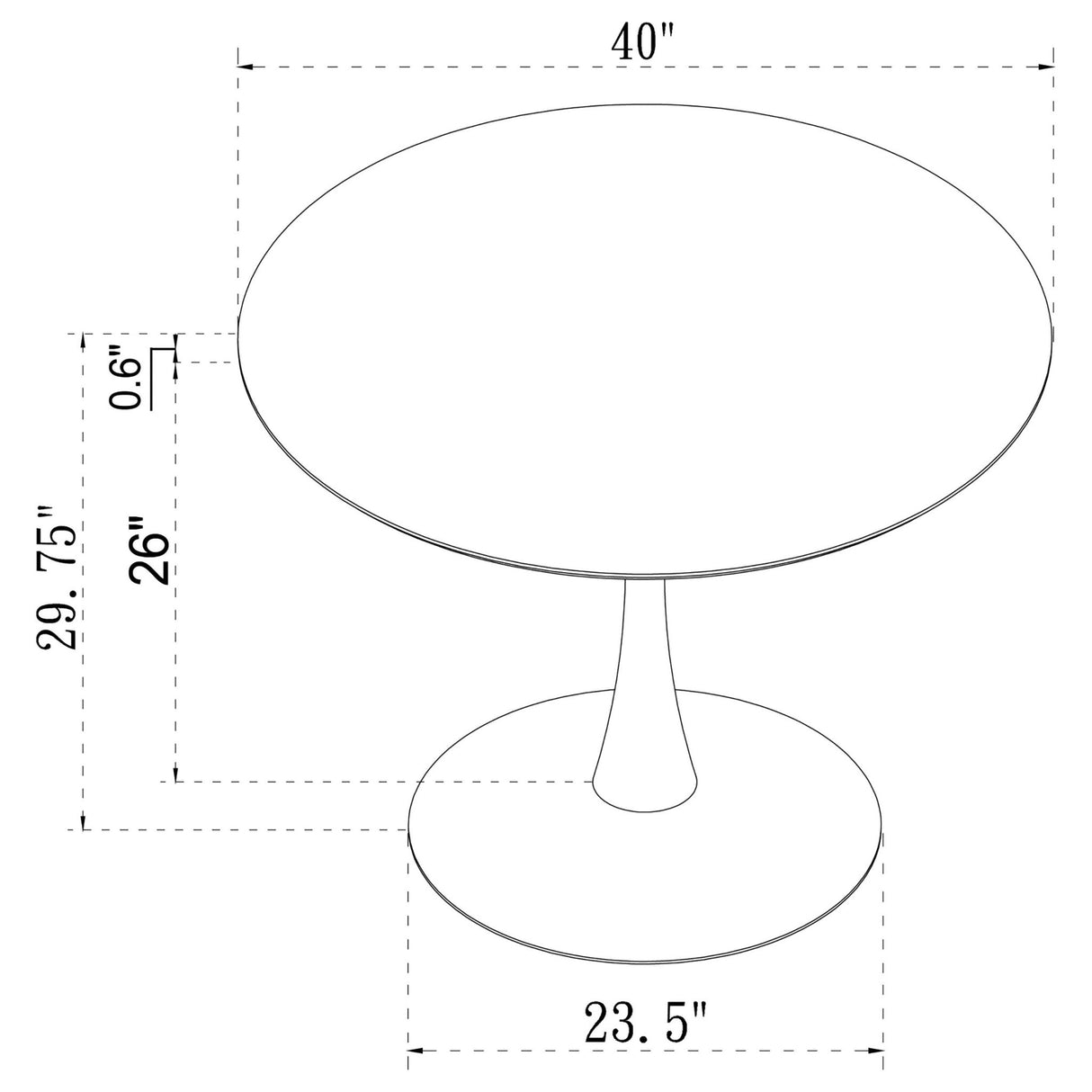 Arkell 40 - inch Round Pedestal Dining Table White | Coaster - 193051 - Home Elegance USA - 4