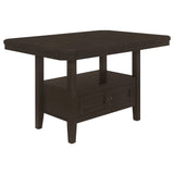 Counter Height Dining Table - Prentiss Rectangular Counter Height Table with Butterfly Leaf Cappuccino