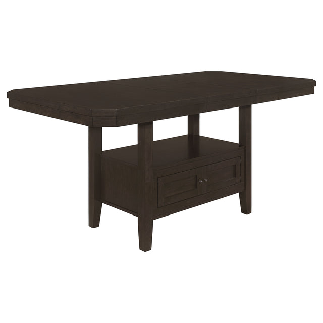 Counter Height Dining Table - Prentiss Rectangular Counter Height Table with Butterfly Leaf Cappuccino