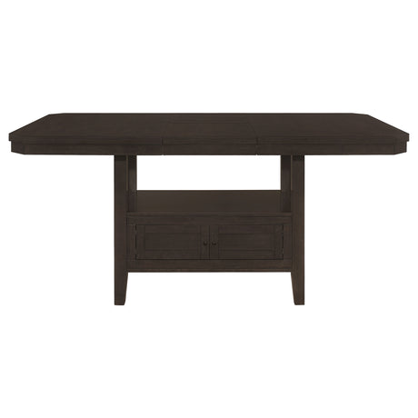 Counter Height Dining Table - Prentiss Rectangular Counter Height Table with Butterfly Leaf Cappuccino