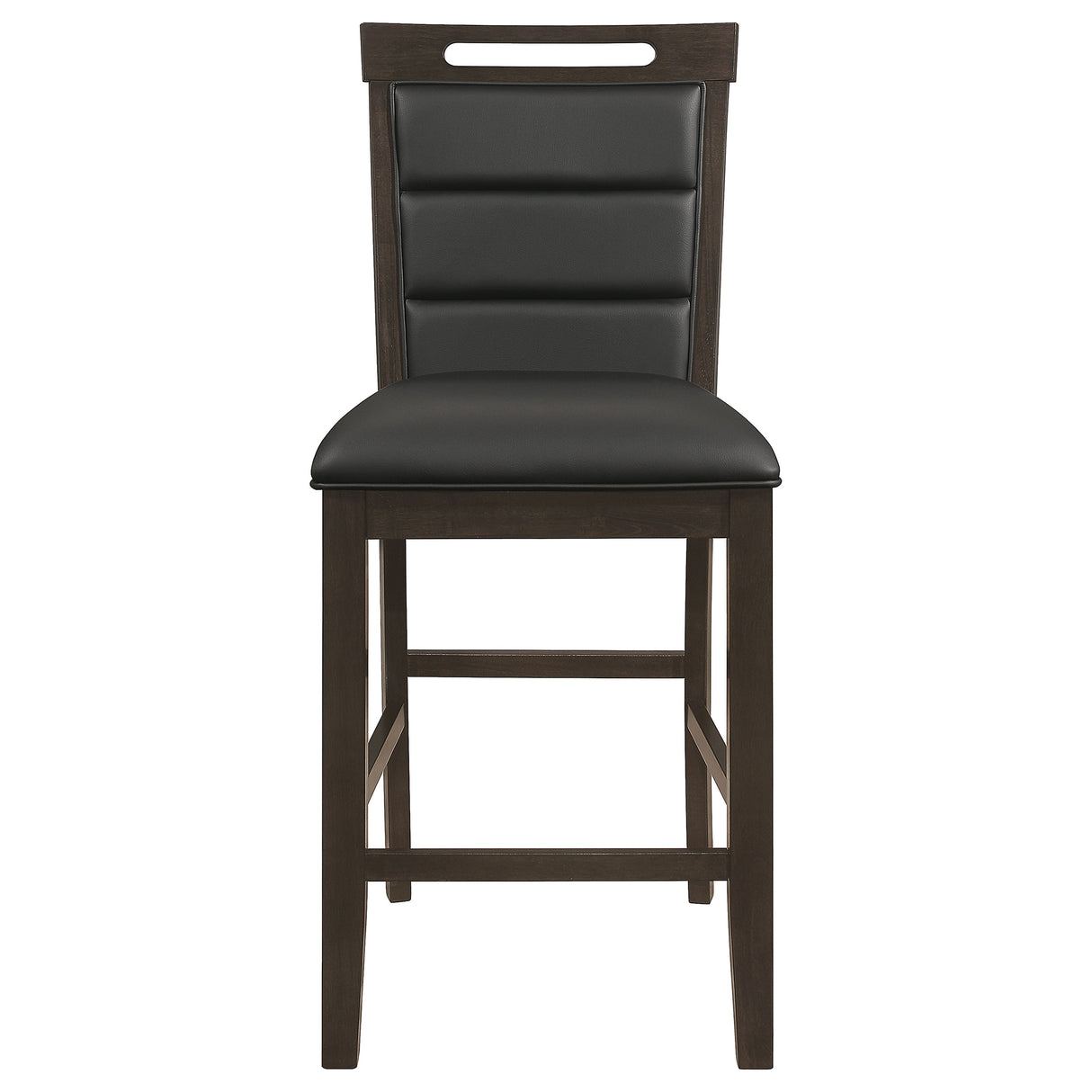 Counter Stool - Prentiss Upholstered Counter Height Chair (Set of 2) Black and Cappuccino