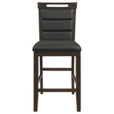 Counter Stool - Prentiss Upholstered Counter Height Chair (Set of 2) Black and Cappuccino