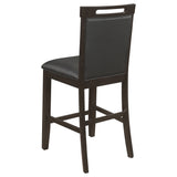 Counter Stool - Prentiss Upholstered Counter Height Chair (Set of 2) Black and Cappuccino