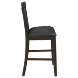 Counter Stool - Prentiss Upholstered Counter Height Chair (Set of 2) Black and Cappuccino