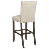 Bar Stool - Ralland Upholstered Bar Stools with Nailhead Trim Beige (Set of 2)