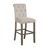 Balboa Tufted Back Bar Stools Beige and Rustic Brown (Set of 2) | Coaster | Home Elegance USA