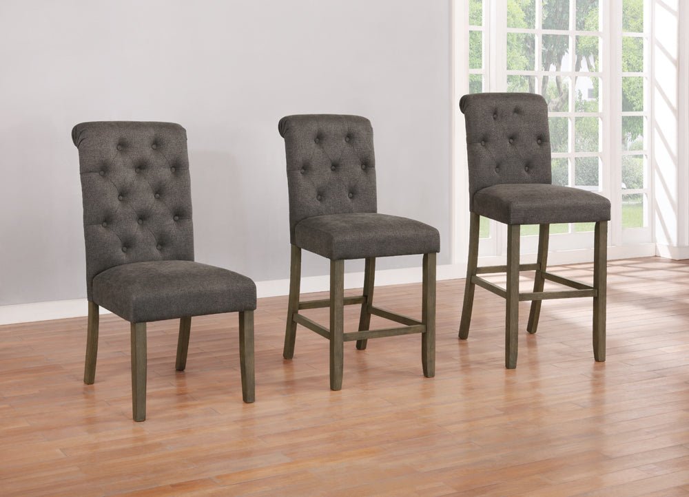 Balboa Tufted Back Side Chairs Rustic Brown and Grey (Set of 2) | Coaster | Home Elegance USA