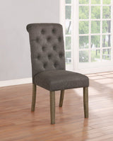 Balboa Tufted Back Side Chairs Rustic Brown and Grey (Set of 2) | Coaster | Home Elegance USA