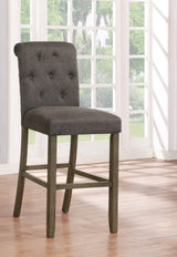 Balboa Tufted Back Bar Stools Grey and Rustic Brown (Set of 2) | Coaster | Home Elegance USA