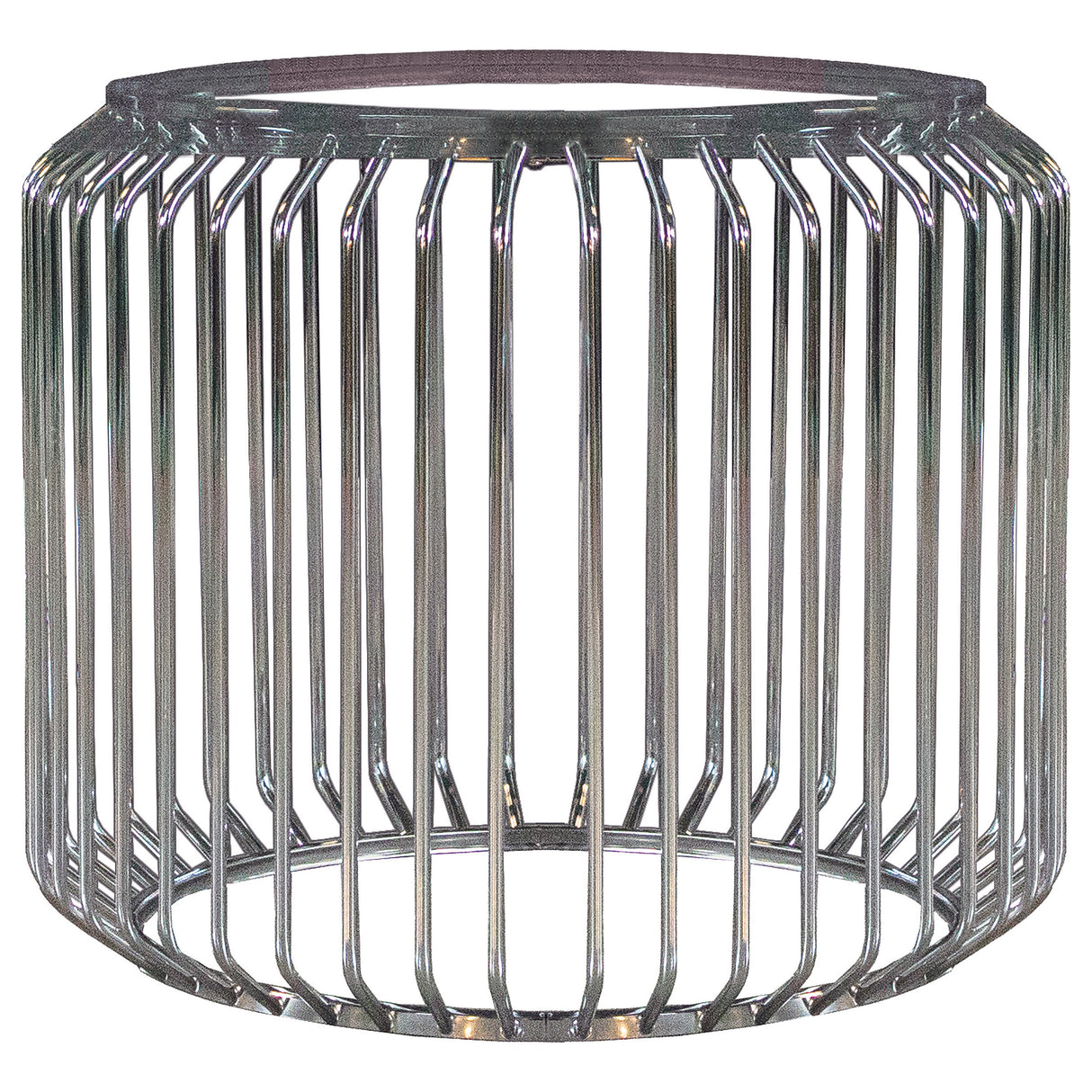 Veena Round Metal Dining Table Base Chrome - Home Elegance USA