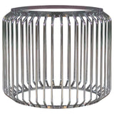 Veena Round Metal Dining Table Base Chrome - Home Elegance USA