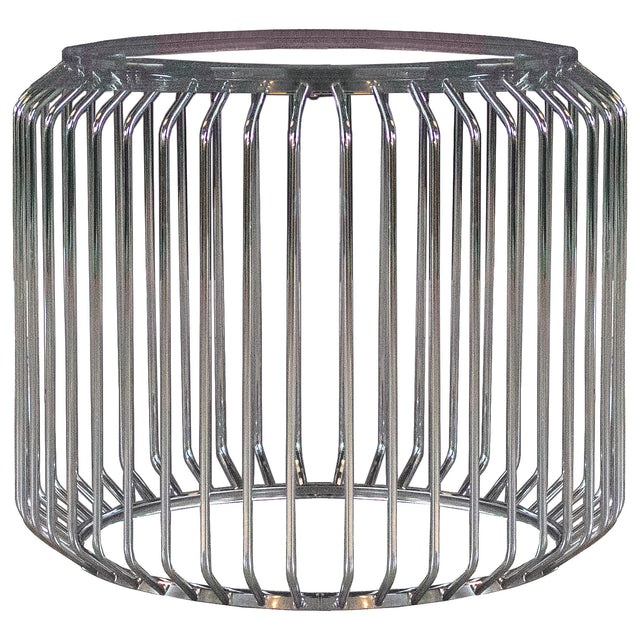 Veena Round Metal Dining Table Base Chrome - Home Elegance USA