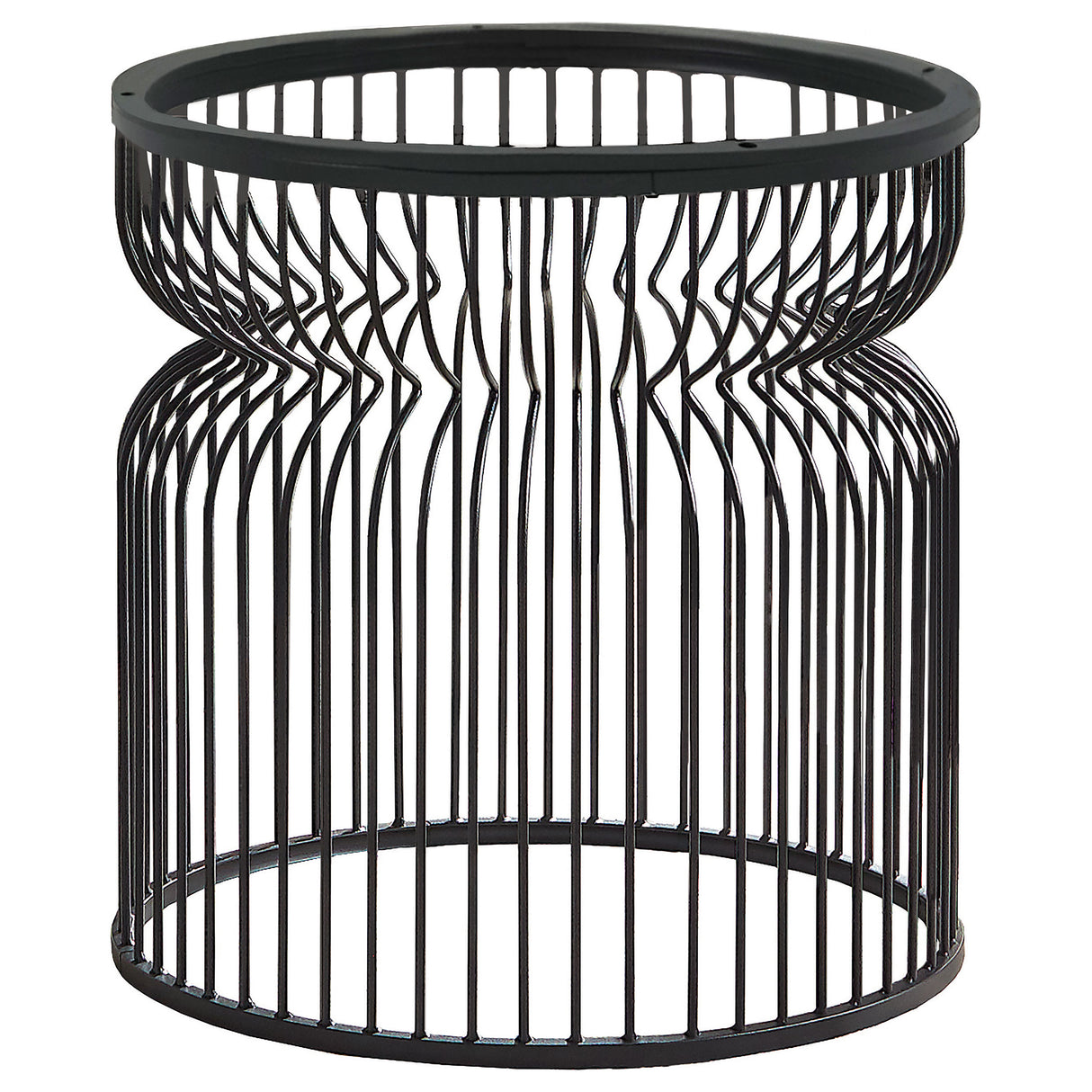 Granvia Round Metal Dining Table Base Gunmetal - Home Elegance USA