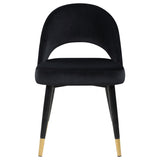 Side Chair - Lindsey Arched Back Upholstered Side Chairs Black (Set of 2)