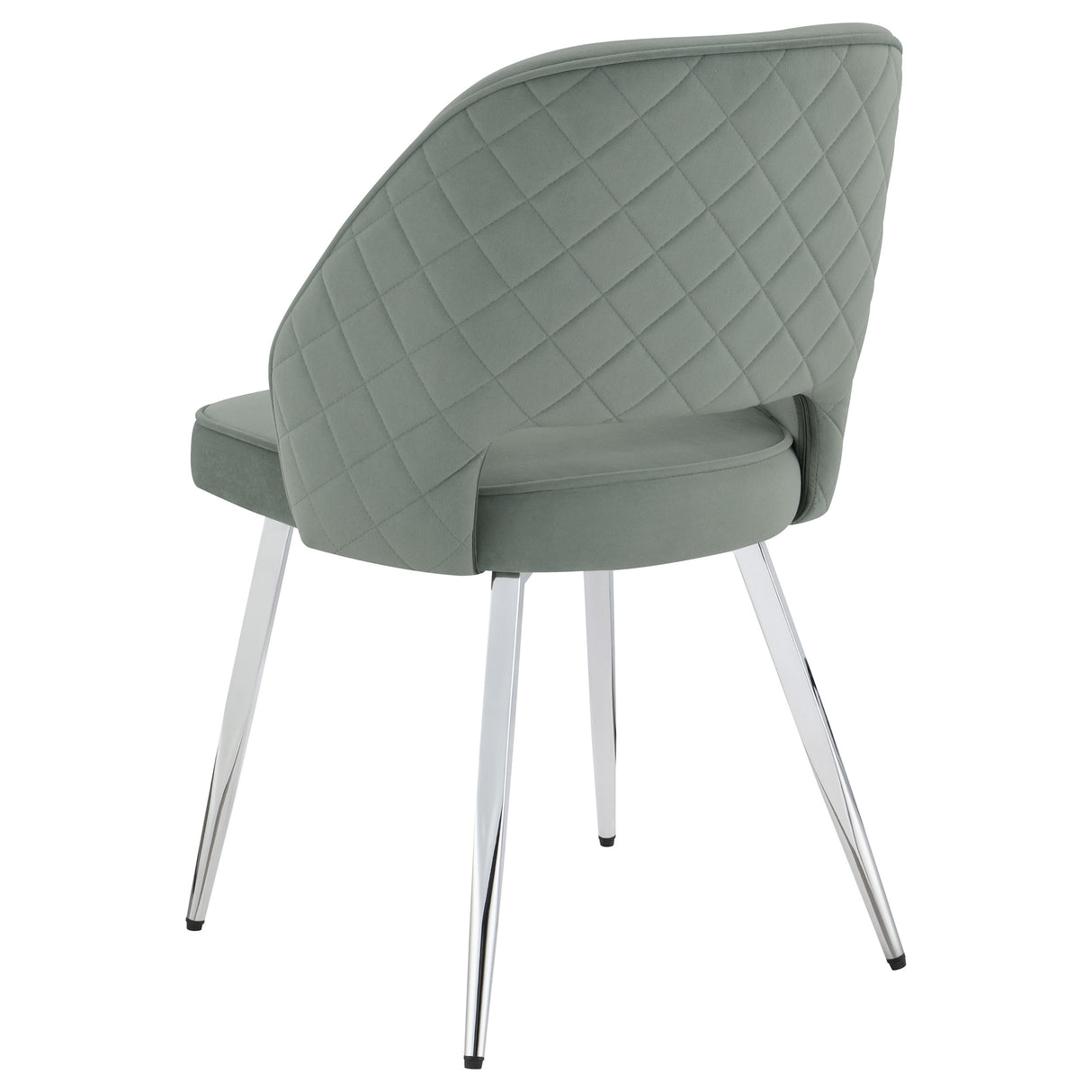 Side Chair - Hastings Upholstered Dining Chairs with Open Back (Set of 2) Grey and Chrome