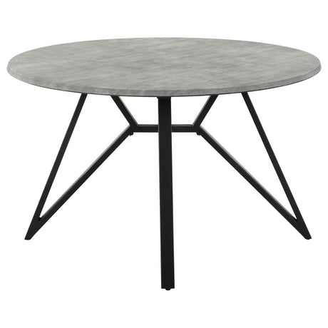 Neil 5 - piece Round Dining Set Concrete and Grey | Coaster | Home Elegance USA