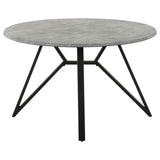 Dining Table - Neil Round Wood Top Dining Table Concrete and Black