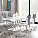 Brooklyn 5 - piece Dining Set White and Chrome - 193811 - S5 - image - 1