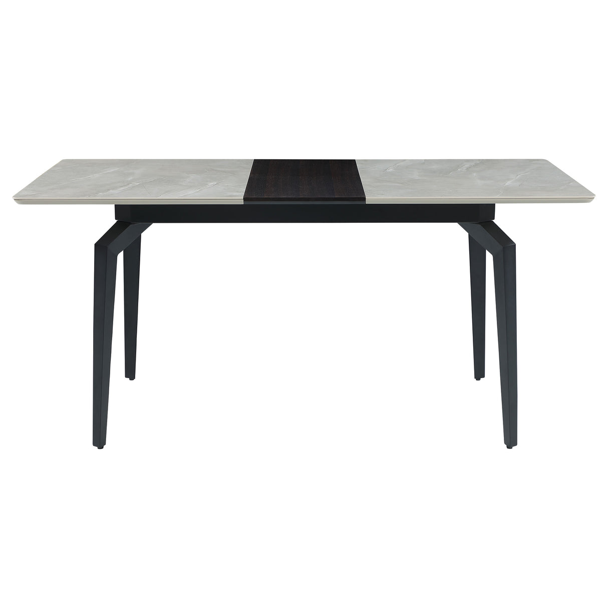 Dining Table - Mina Rectangular Dining Table Grey Ceramic and Sandy Black