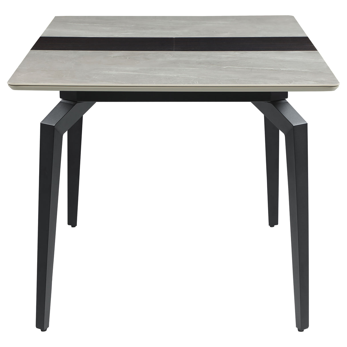 Dining Table - Mina Rectangular Dining Table Grey Ceramic and Sandy Black