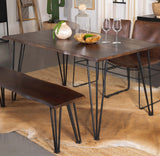 Dining Table - Topeka Live-edge Dining Table Mango Cocoa and Gunmetal