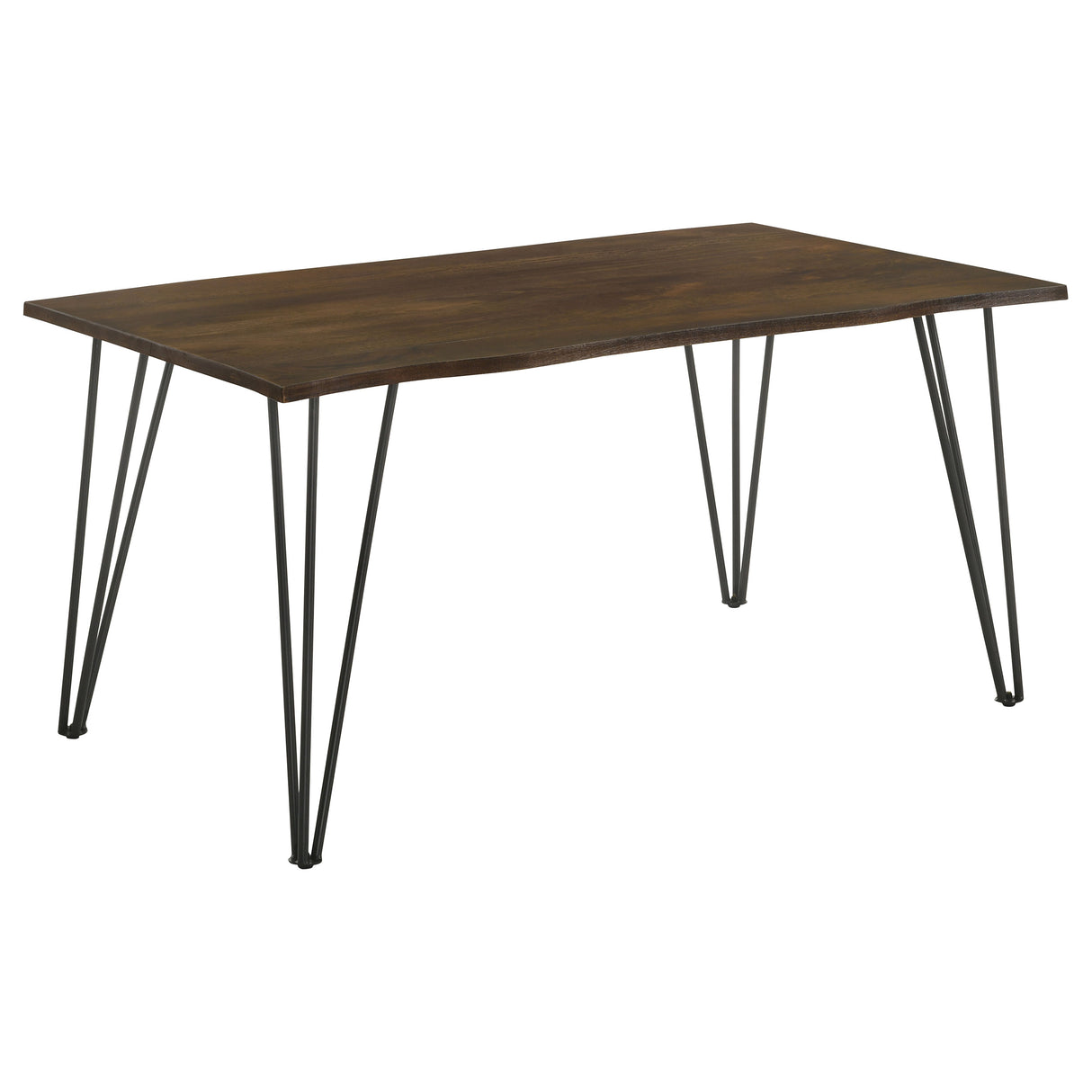 Dining Table - Topeka Live-edge Dining Table Mango Cocoa and Gunmetal