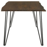 Dining Table - Topeka Live-edge Dining Table Mango Cocoa and Gunmetal