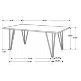 Dining Table - Topeka Live-edge Dining Table Mango Cocoa and Gunmetal