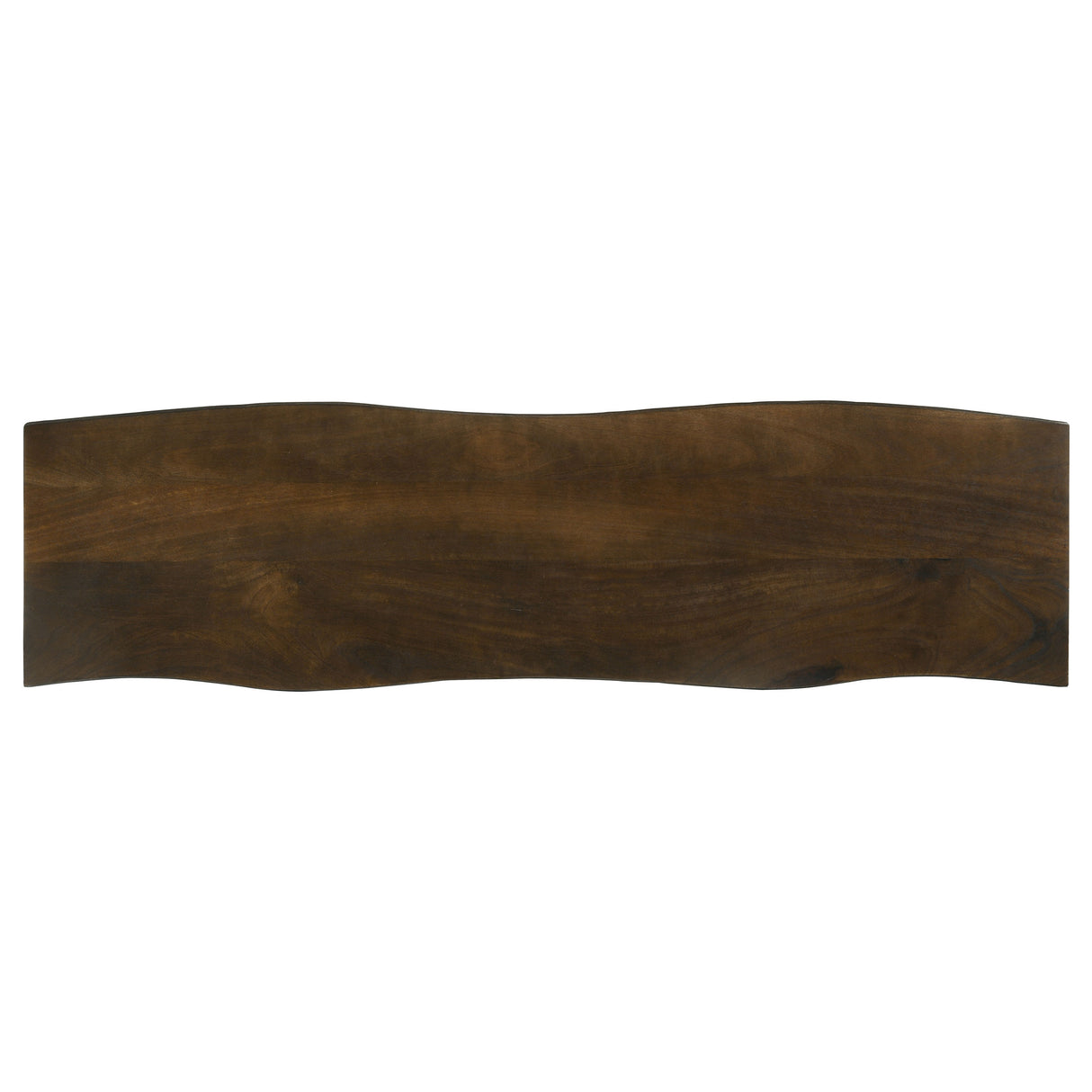 Bench - Topeka Live-edge Dining Bench Mango Cocoa and Gunmetal