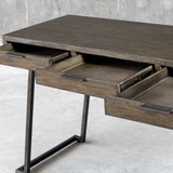 Comrade Natural Wood Desk - Dark Brown by Uttermost - View 7