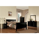 Acme - Louis Philippe III EK Bed 19497EK Black Finish