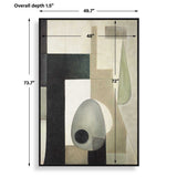 Fair Trade Geometric Abstract Art Black / Brown / Gray / Green - Black / Light Brown by Uttermost - View 7