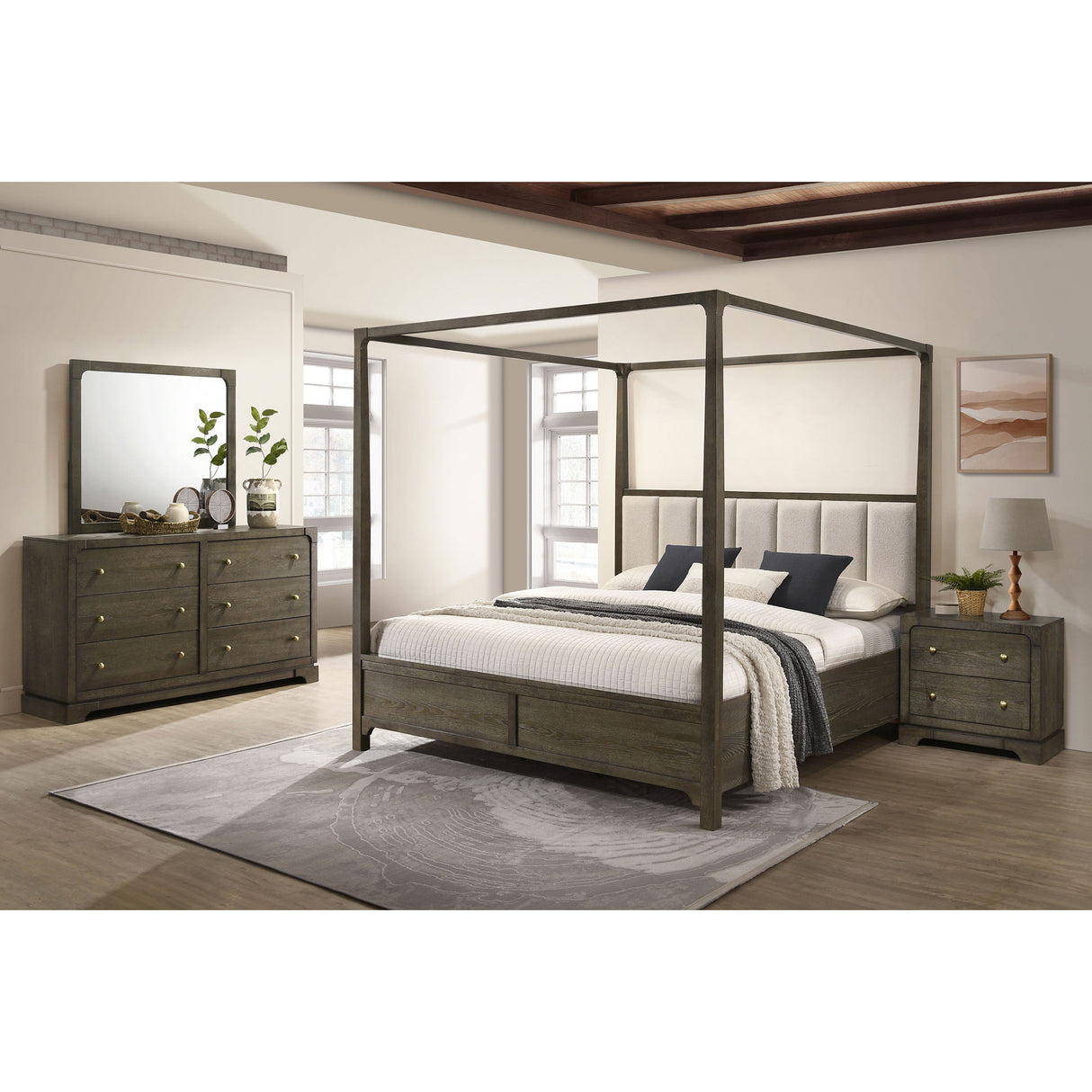 Harbington Dark Cocoa 4-piece Queen Bedroom Set
