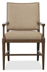Cashiers Arm Fabric Chair Chestnut / Willarae Cashew - Dark Brown / Beige by Hooker Furniture - View 3