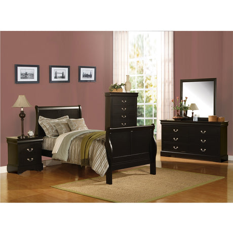 Acme - Louis Philippe III Full Bed 19508F Black Finish