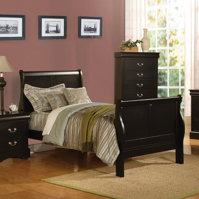 Acme - Louis Philippe III Twin Bed 19510T Black Finish