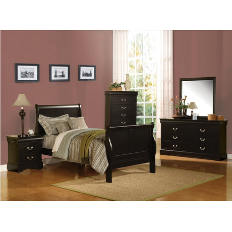 Acme - Louis Philippe III Twin Bed 19510T Black Finish