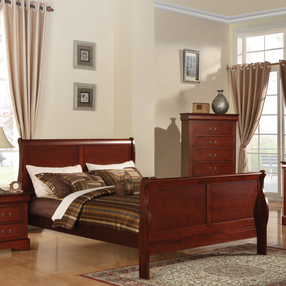 Acme - Louis Philippe III CK Bed 19514CK Cherry Finish