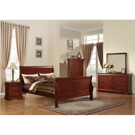 Acme - Louis Philippe III CK Bed 19514CK Cherry Finish